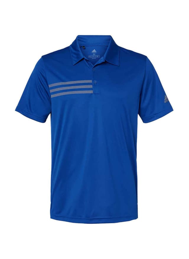 Adidas Men's 3-Stripes Chest Polo - Collegiate Royal / Grey Three 3XL