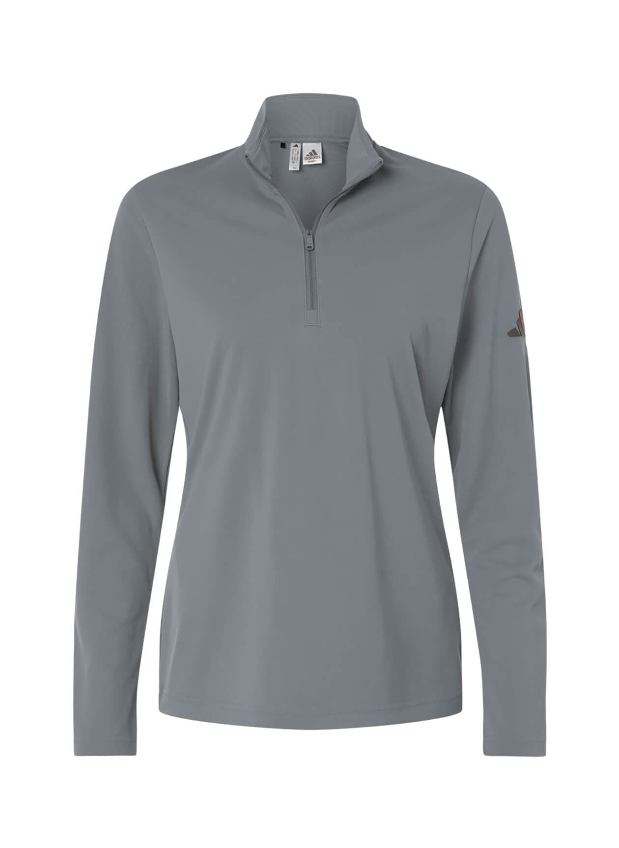 Adidas Women's Lightweight Quarter-Zip F26 - Light Grey 3XL
