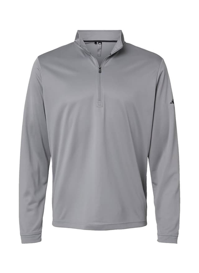Adidas Men's Lightweight Quarter-Zip - Light Grey 3XL