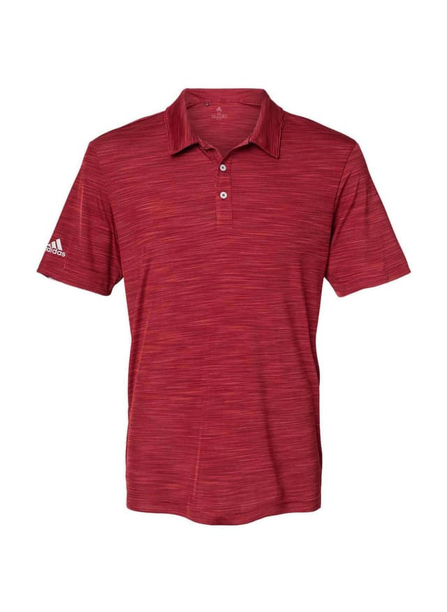 Adidas Men's Melange Sport Polo - Red 3XL