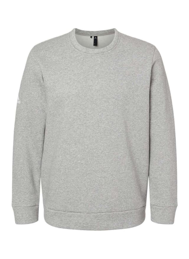 Adidas Men's Fleece Crewneck Sweatshirt - Light Grey 3XL