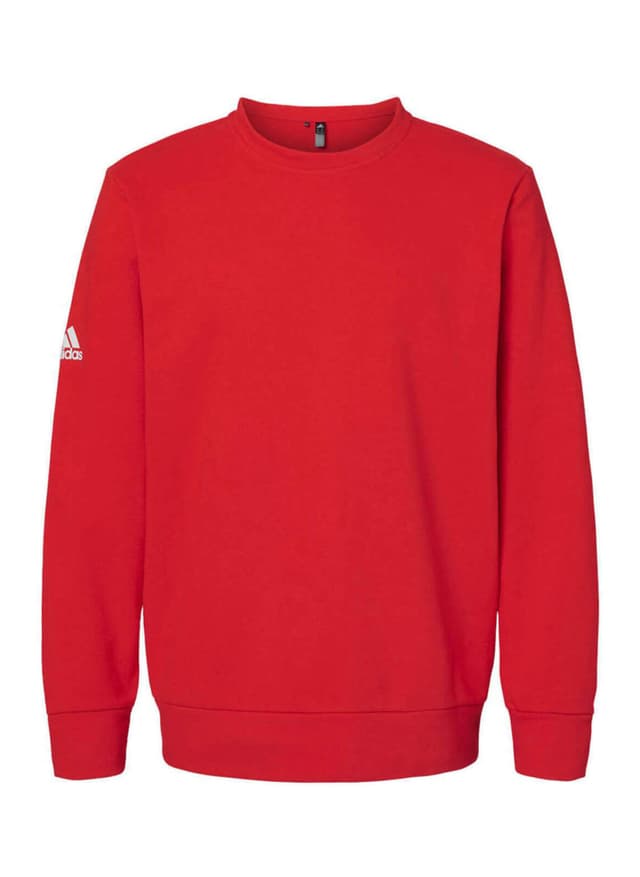 Adidas Men's Fleece Crewneck Sweatshirt - Red 3XL
