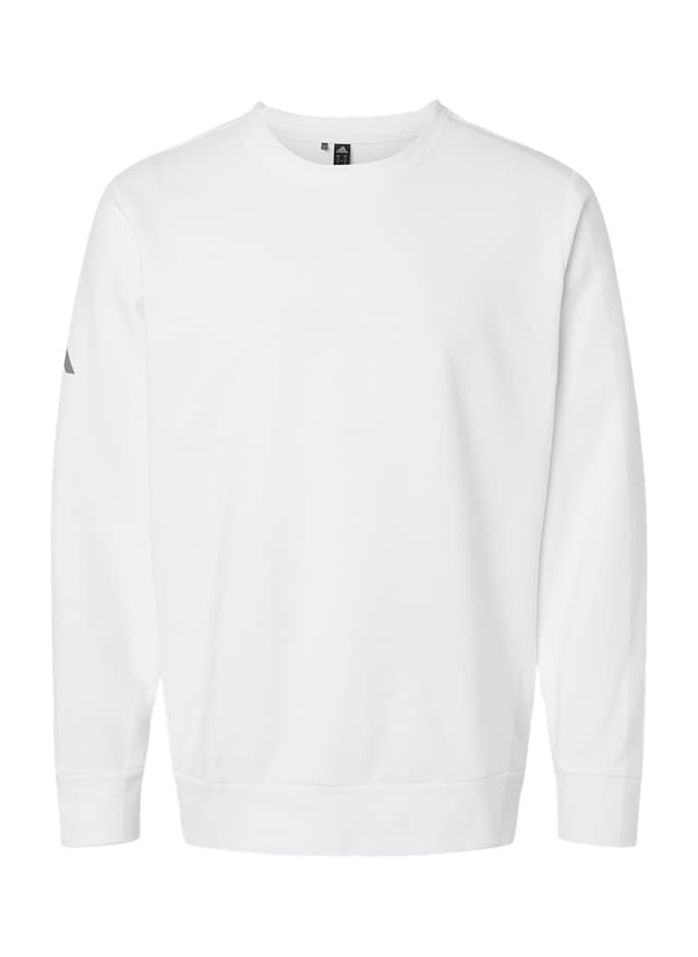 Adidas Men's Fleece Crewneck Sweatshirt - White 3XL