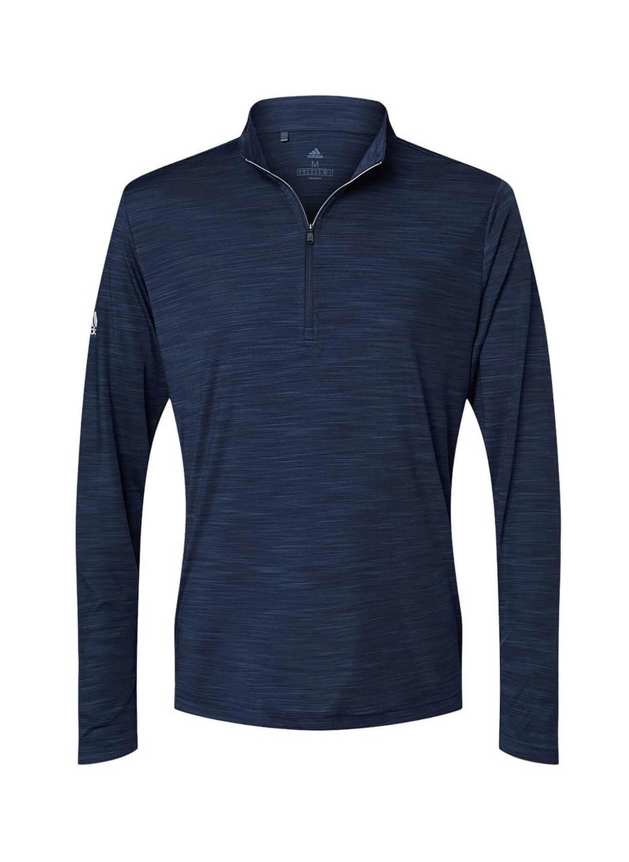 Adidas Men's Lightweight Melange Quarter-Zip - Navy 3XL