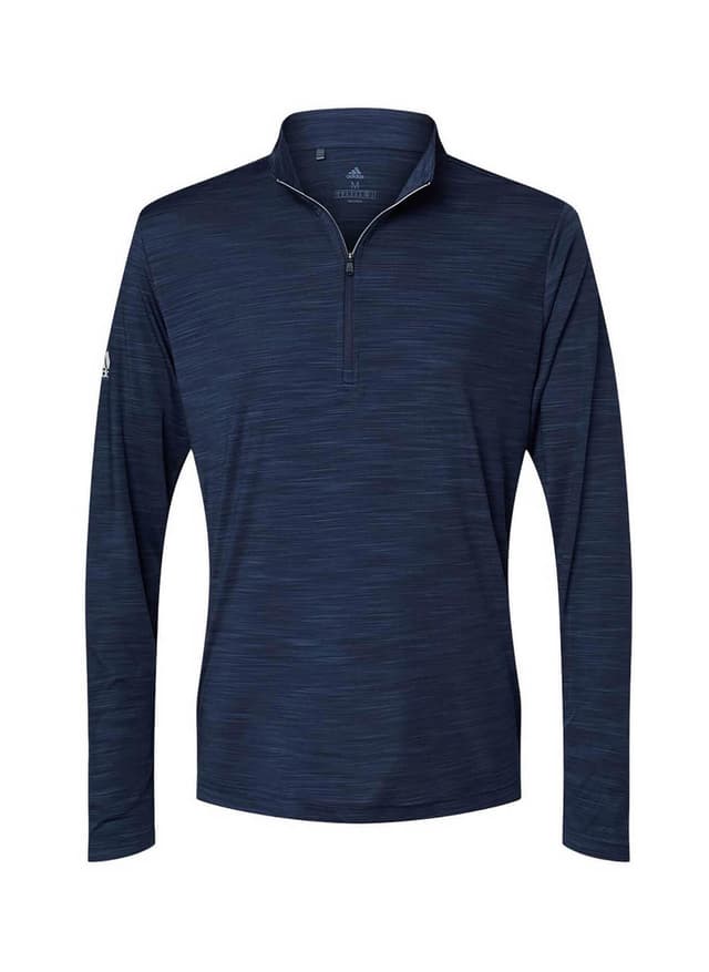 Adidas Men's Lightweight Melange Quarter-Zip - Navy 3XL