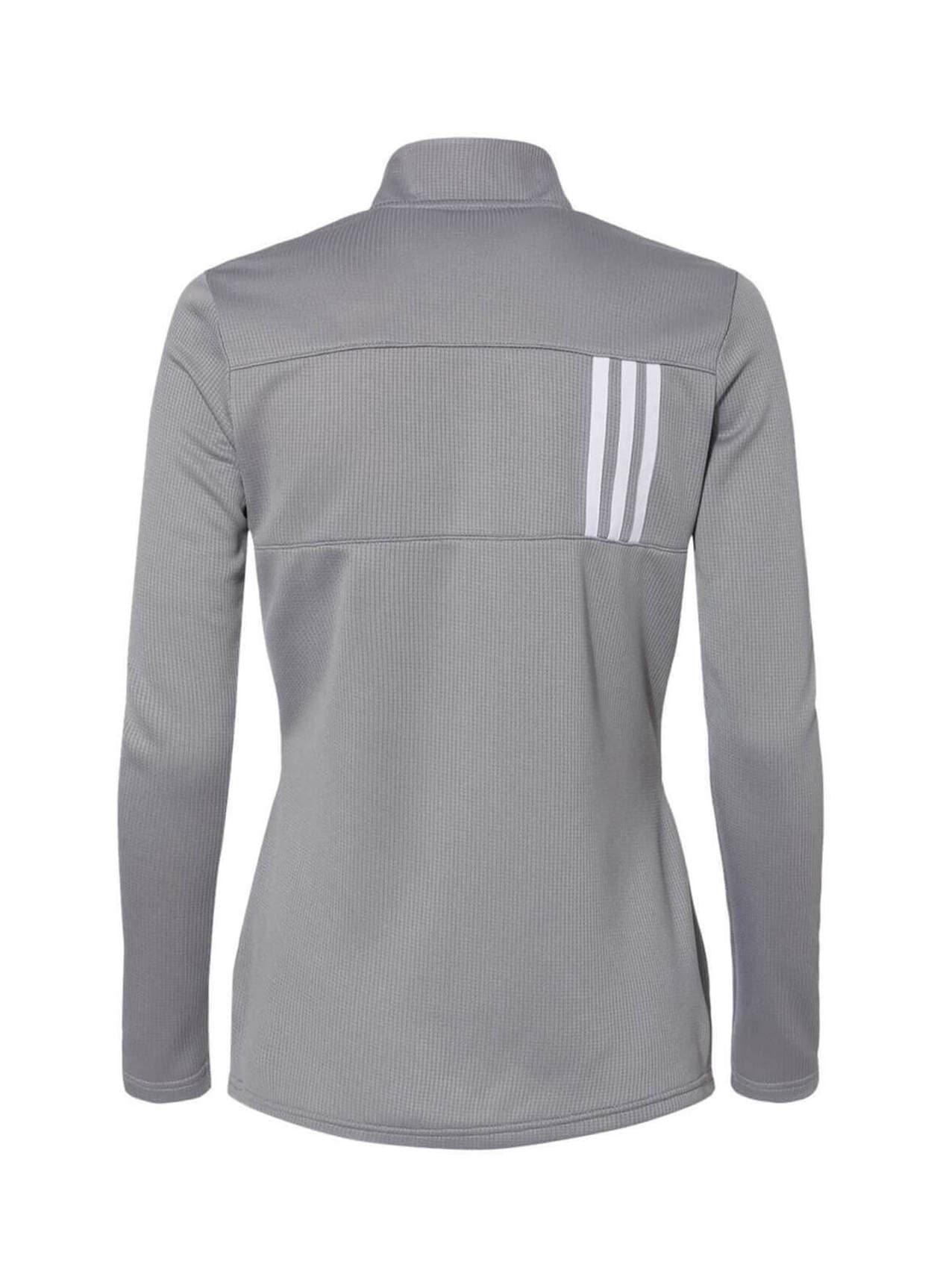 Adidas Women's 3-Stripes Double Knit Full-Zip Sweatshirt - Light Grey 3XL