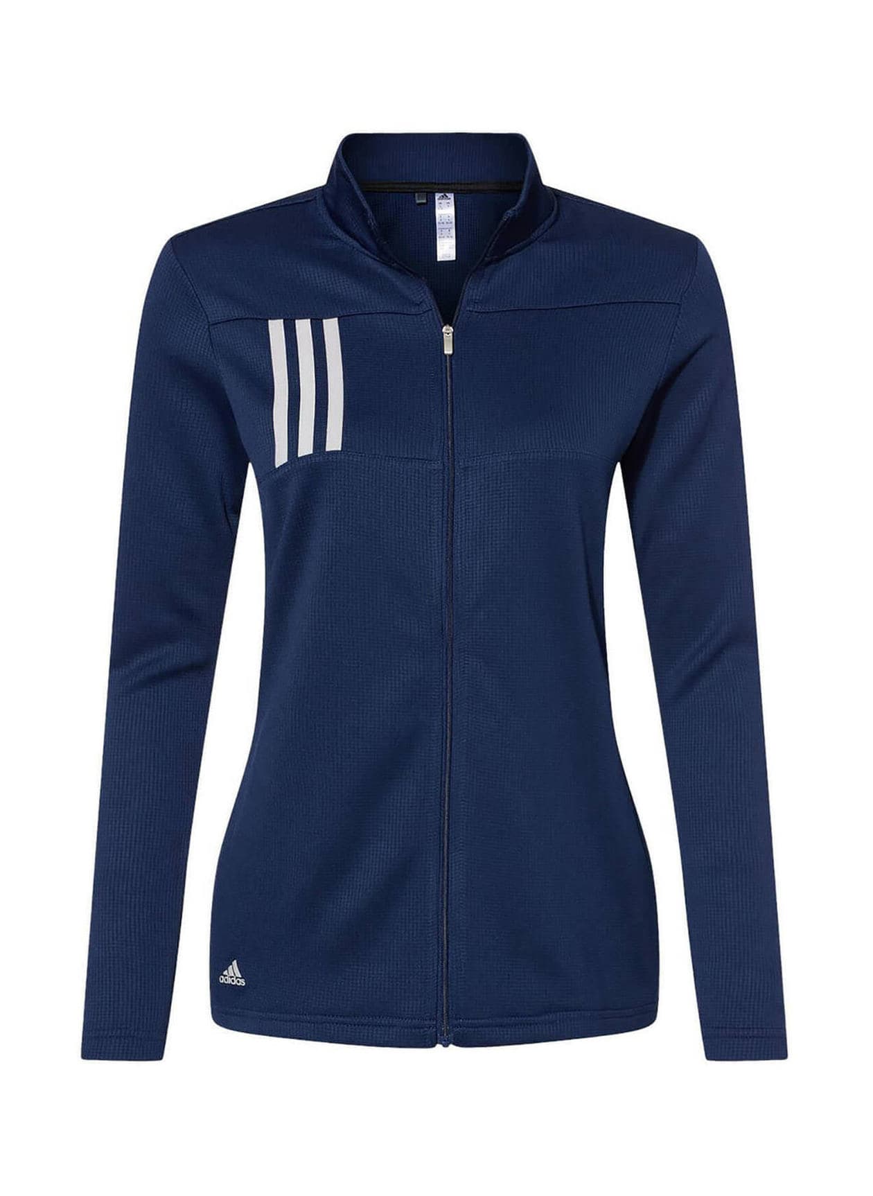 Adidas Women's 3-Stripes Double Knit Full-Zip Sweatshirt - Navy 3XL