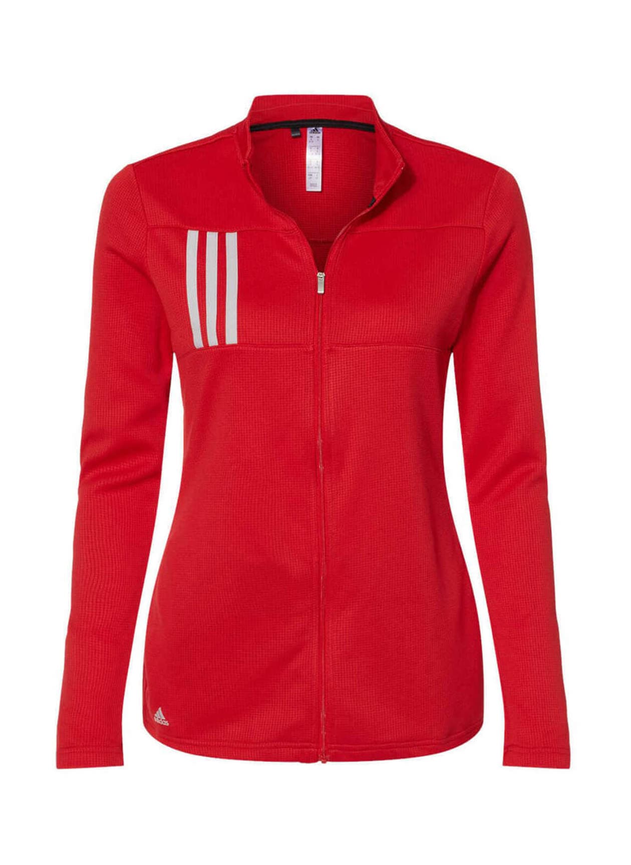 Adidas Women's 3-Stripes Double Knit Full-Zip Sweatshirt - Red 3XL