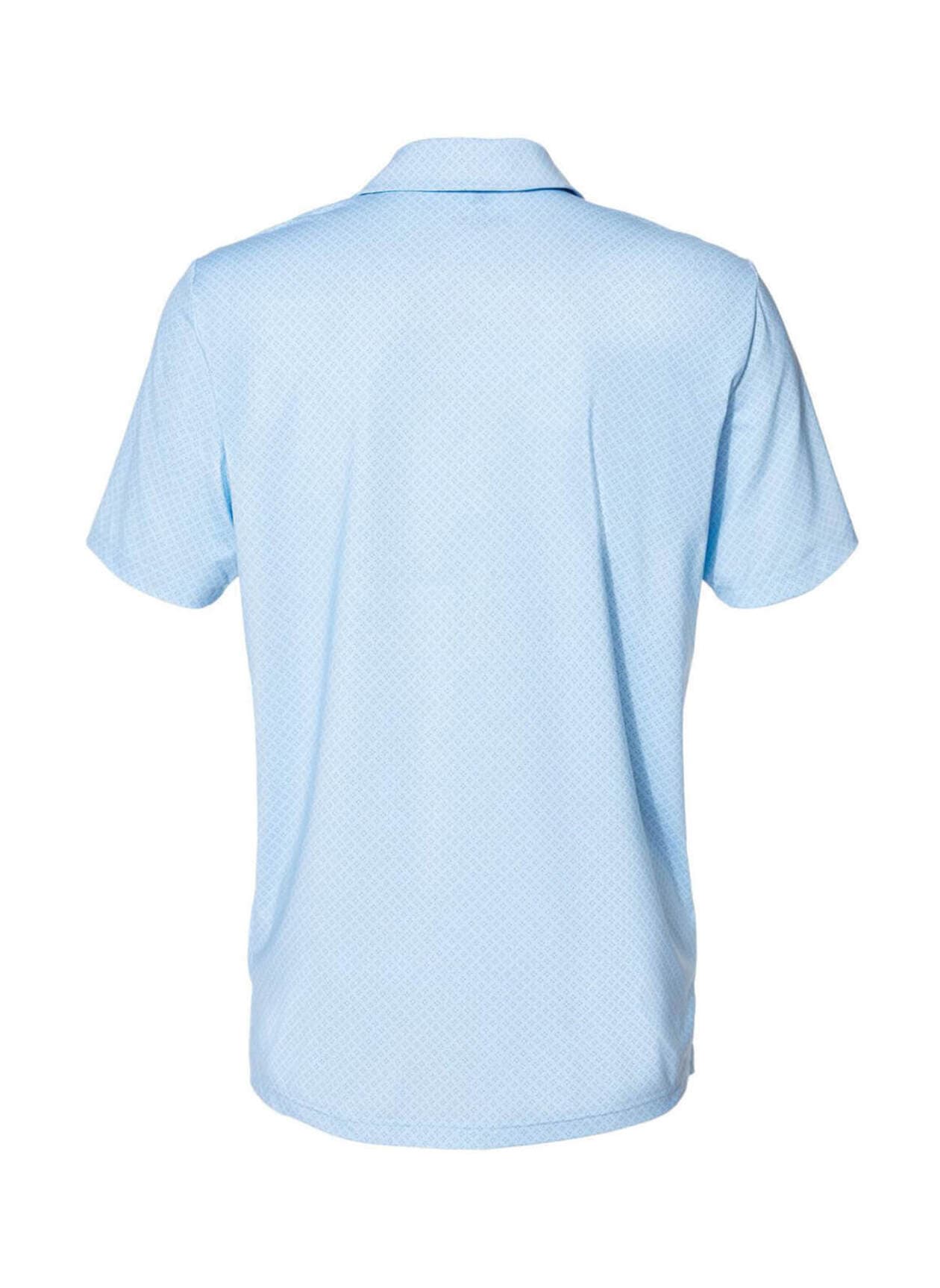 Adidas Men's Diamond Dot Print Polo - Cyan 3XL