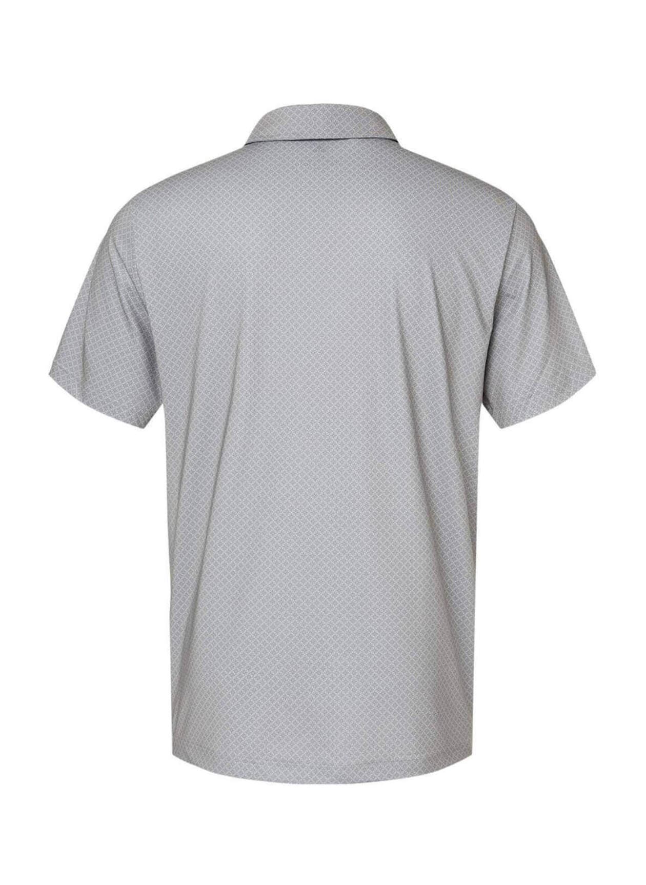 Adidas Men's Diamond Dot Print Polo - Light Grey 3XL