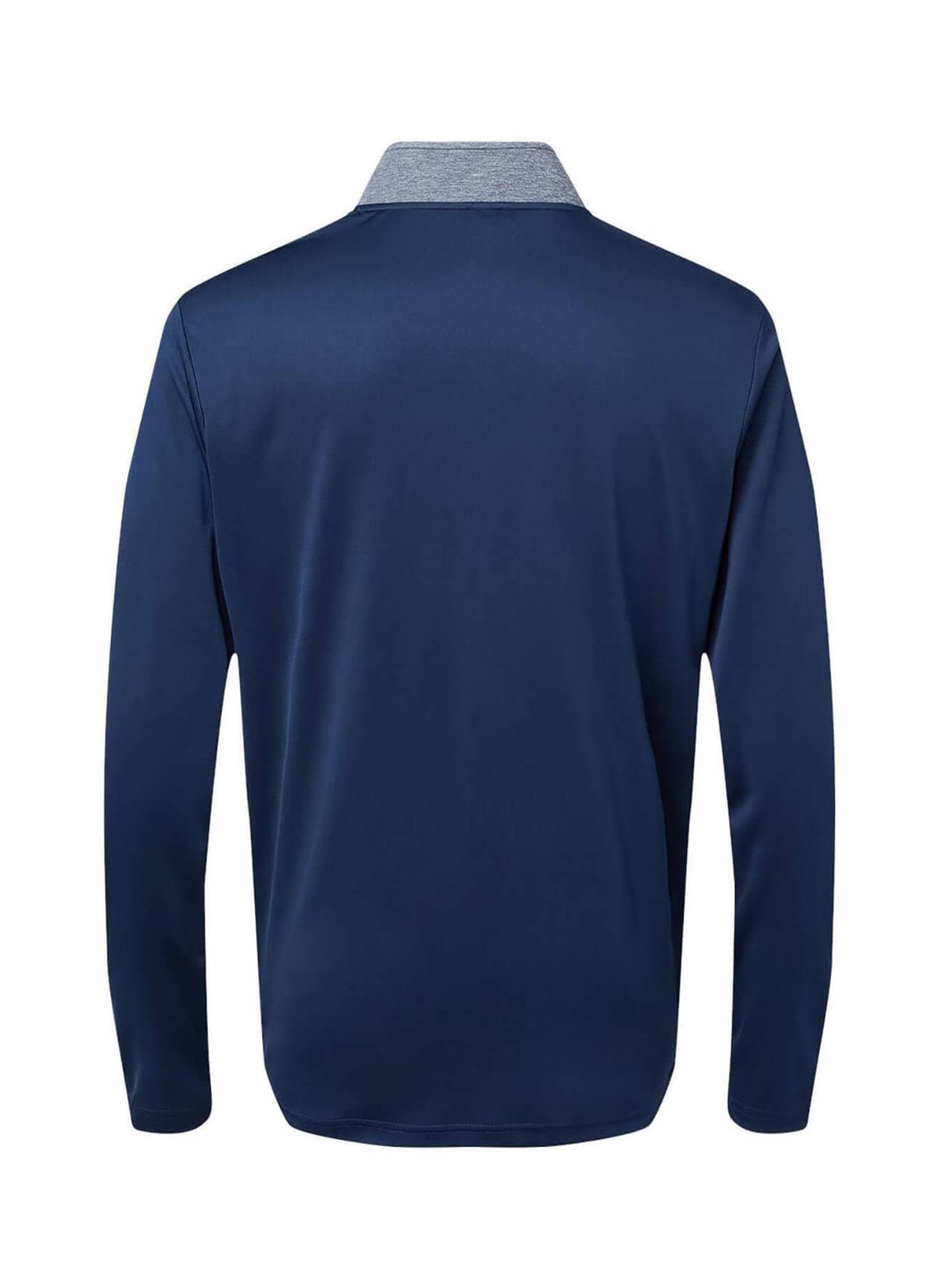 Adidas Men's Heather Block Print Quarter-Zip - Navy,Black 3XL