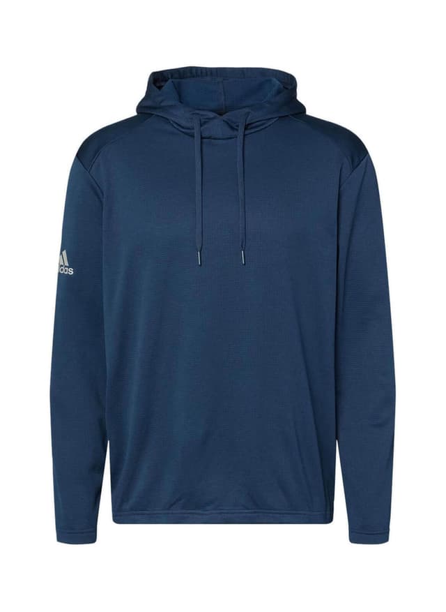 Adidas Men's Textured Mixed Media Hooded Sweatshirt - Navy 3XL