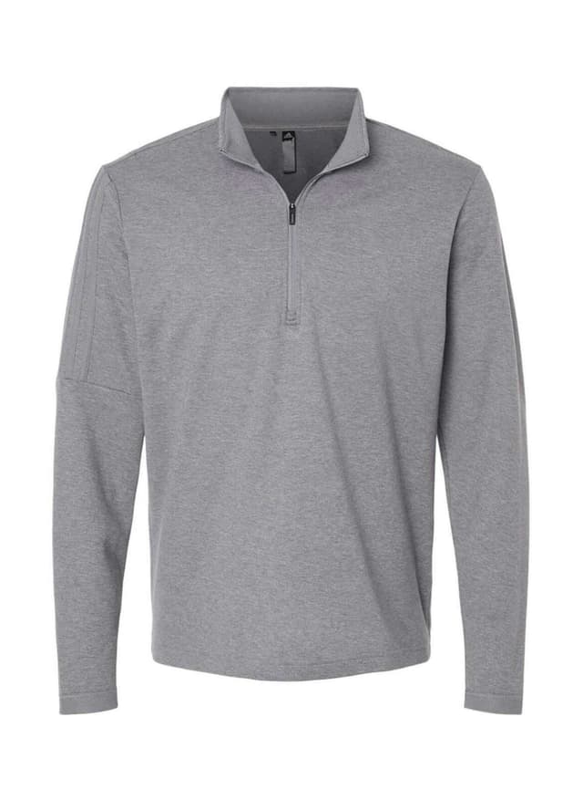 Adidas Men's 3-Stripes Quarter-Zip - Light Grey 3XL