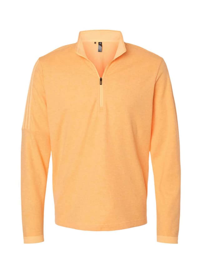 Adidas Men's 3-Stripes Quarter-Zip - Orange 3XL
