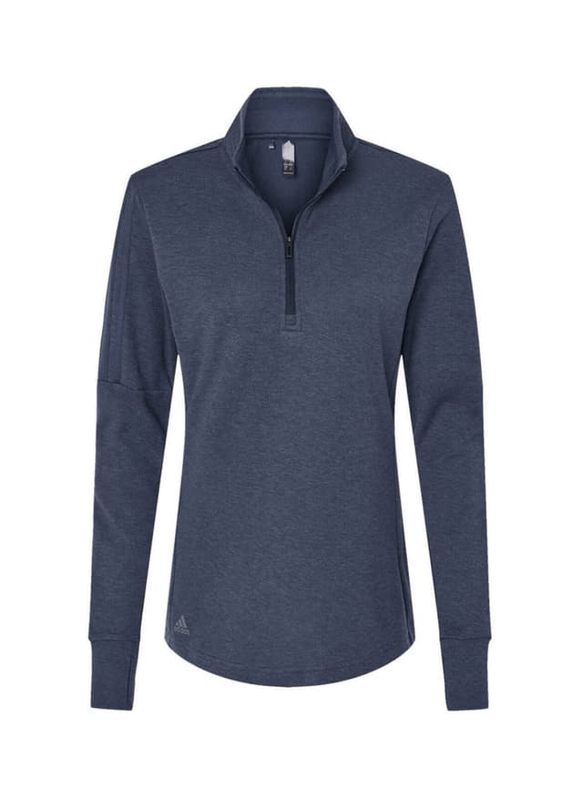 Adidas Women's 3-Stripes Quarter-Zip - Focus Blue Melange 3XL