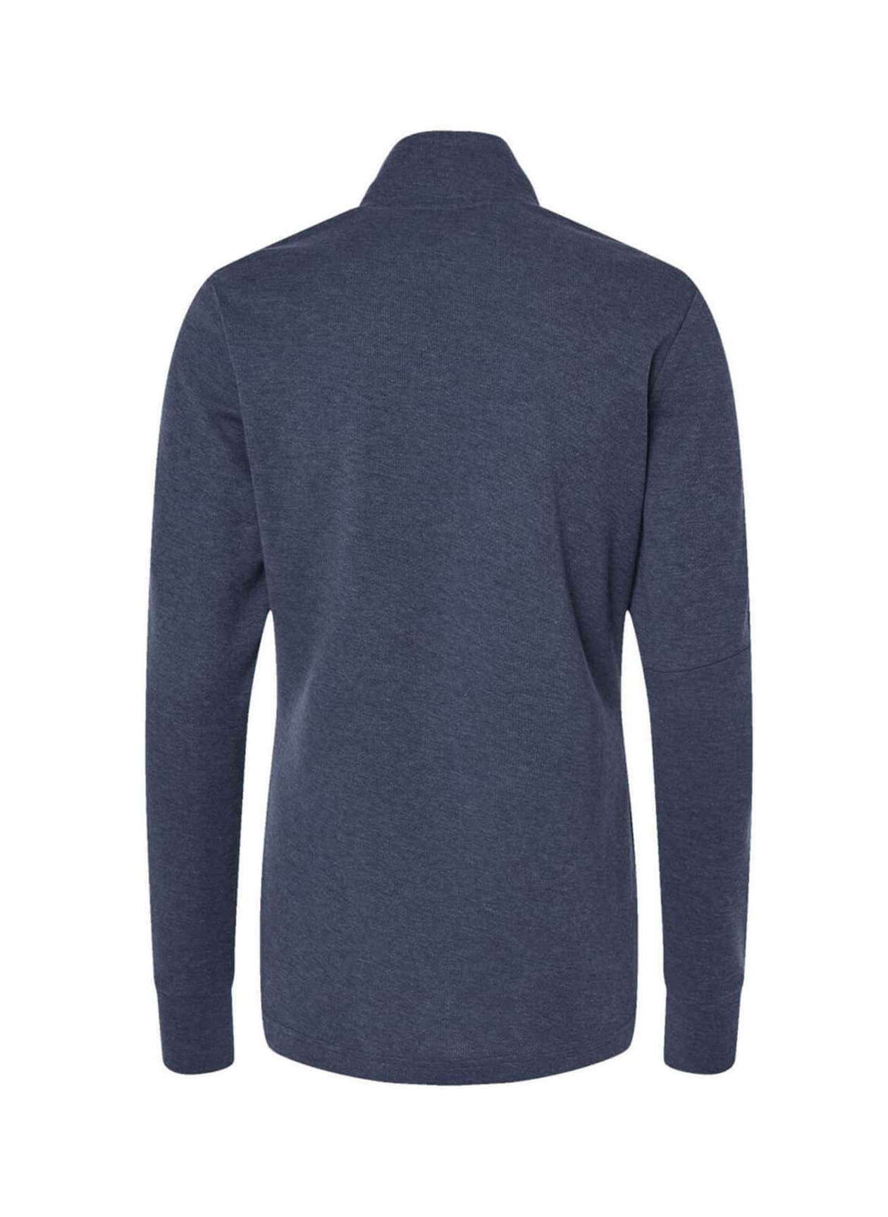 Adidas Women's 3-Stripes Quarter-Zip - Focus Blue Melange 3XL