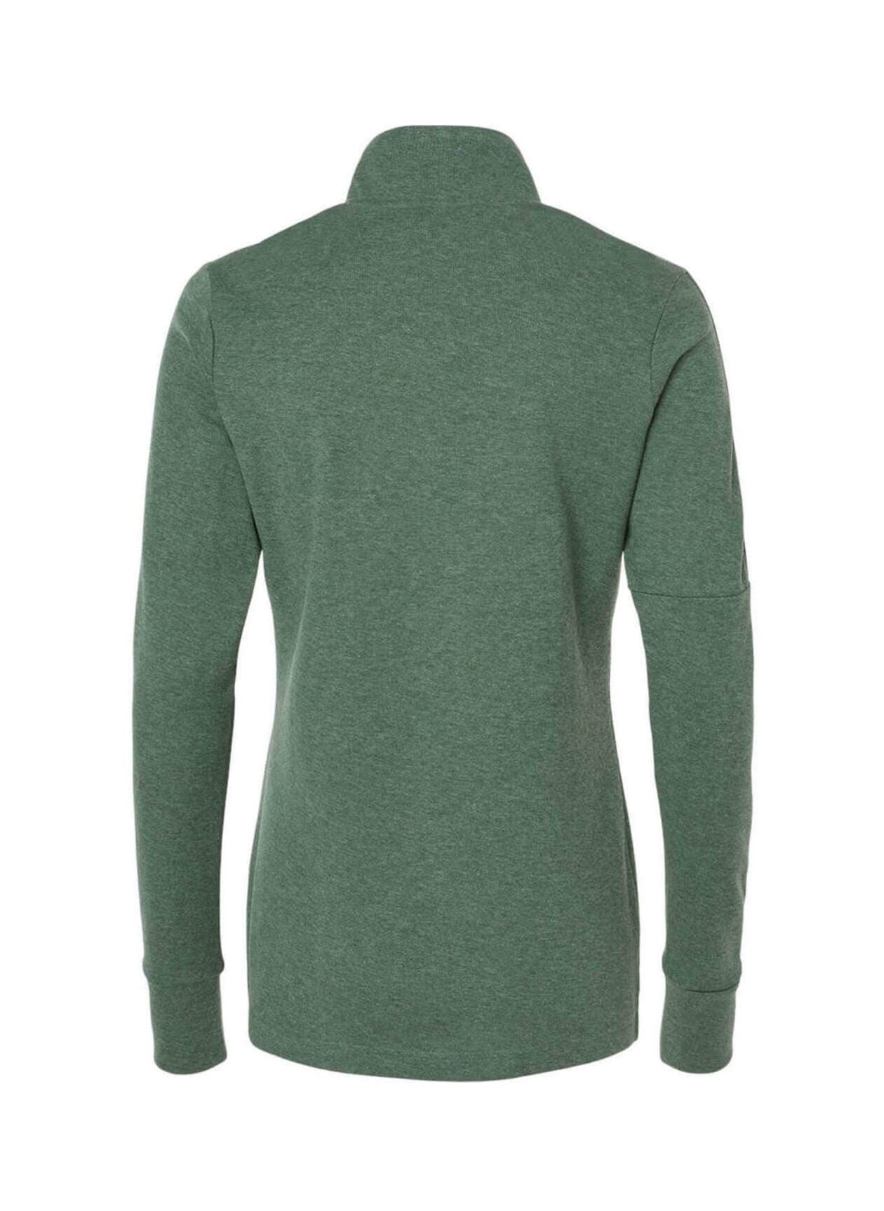 Adidas Women's 3-Stripes Quarter-Zip - Green 3XL