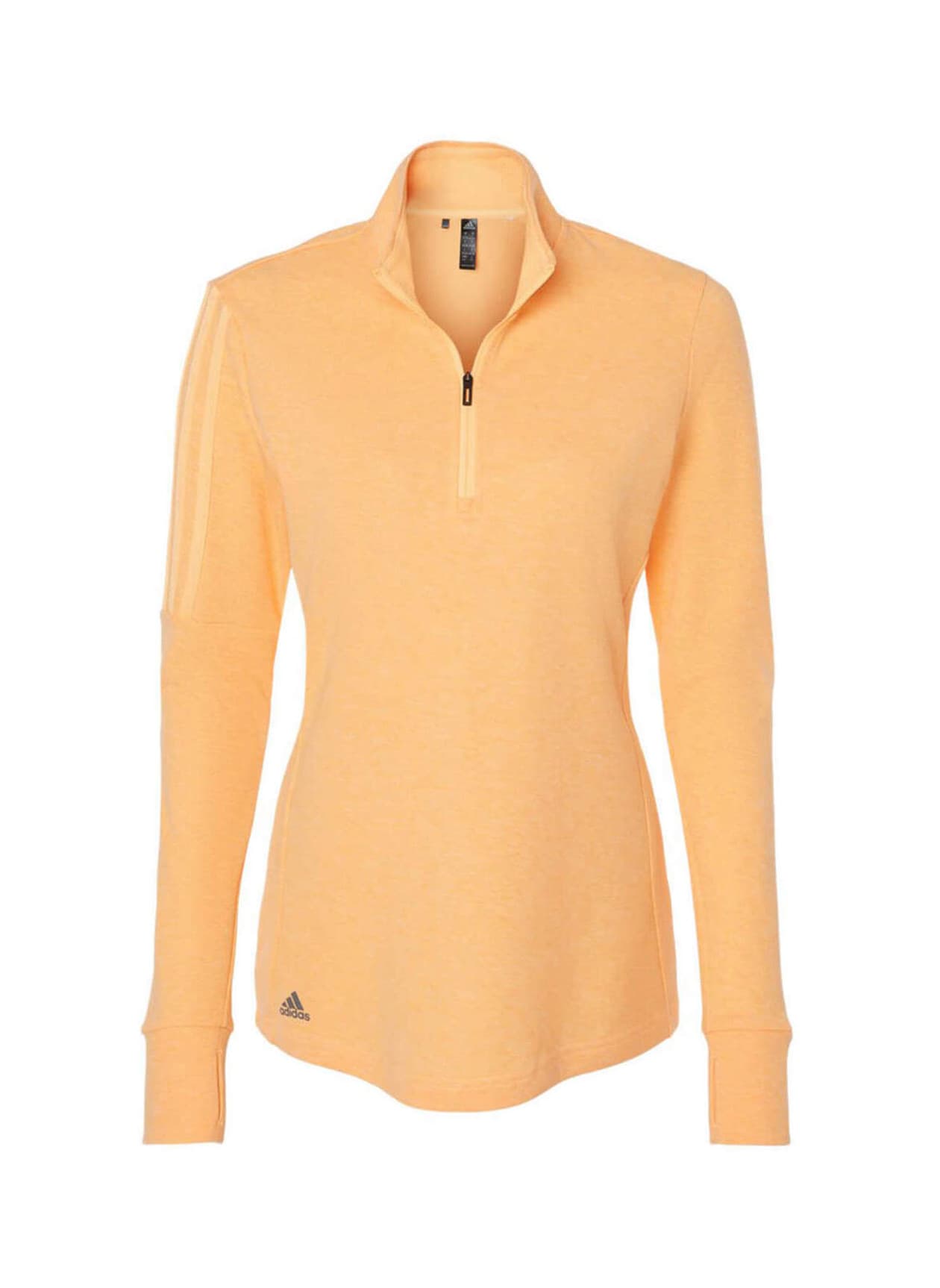 Adidas Women's 3-Stripes Quarter-Zip - Orange 3XL