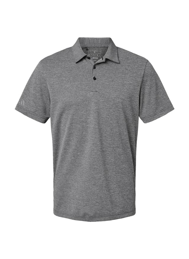Adidas Men's Heathered Polo - Black 3XL