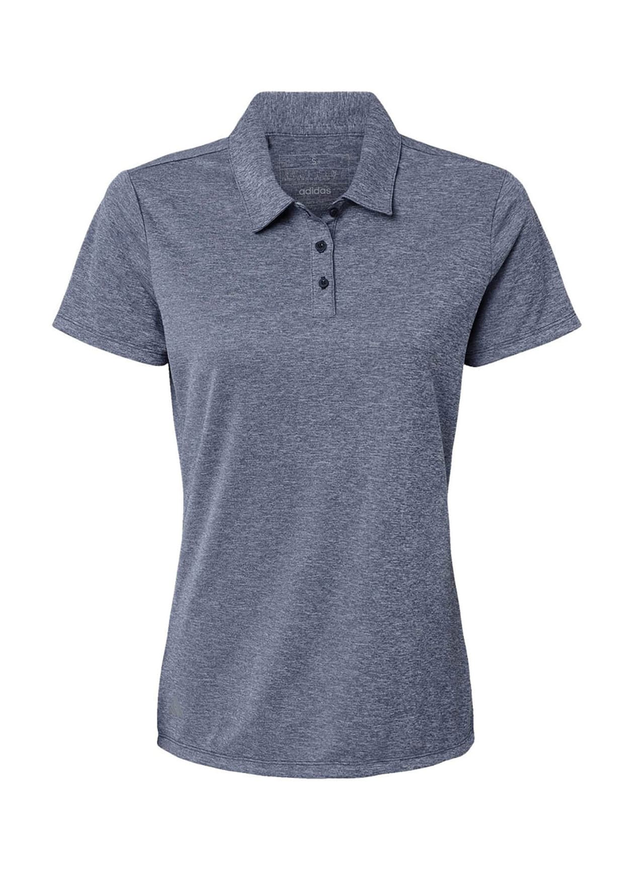 Women's Adidas Heathered Polo - Navy 3XL