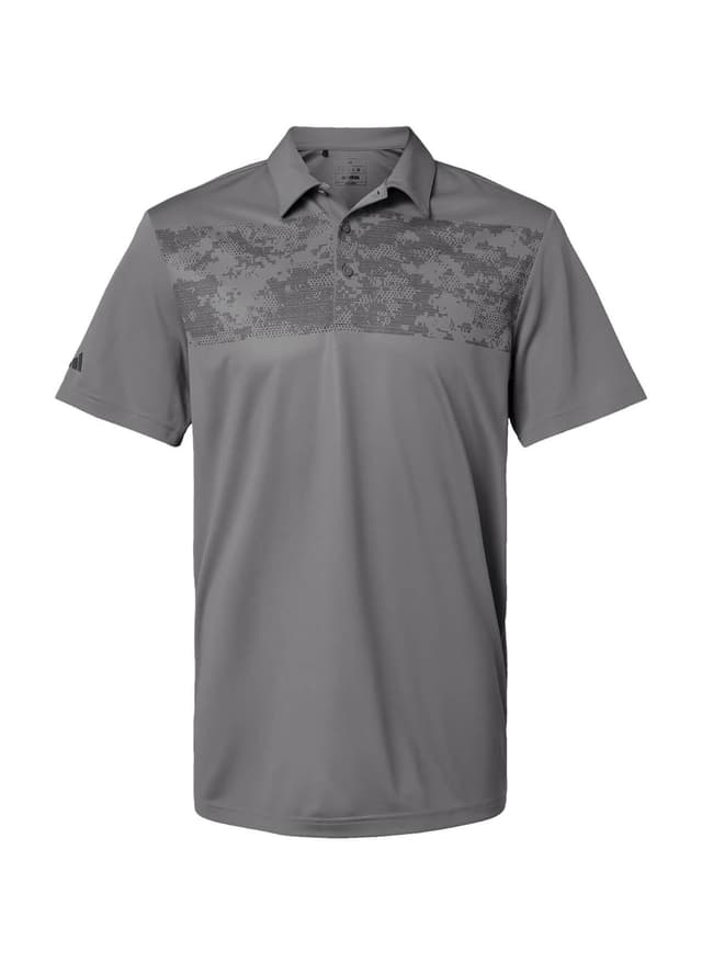 Adidas Men's Camo Chest Print Polo - Light Grey 3XL