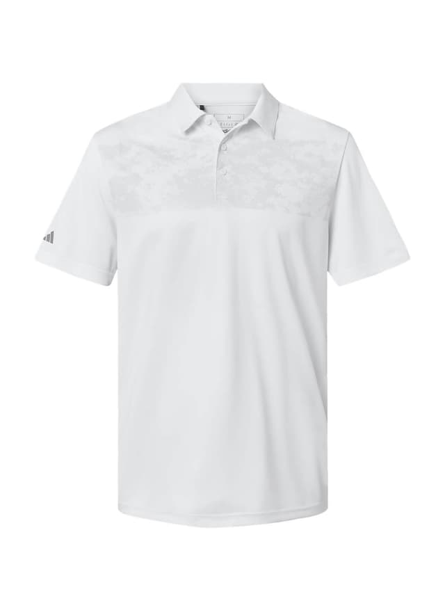 Adidas Men's Camo Chest Print Polo - White 3XL