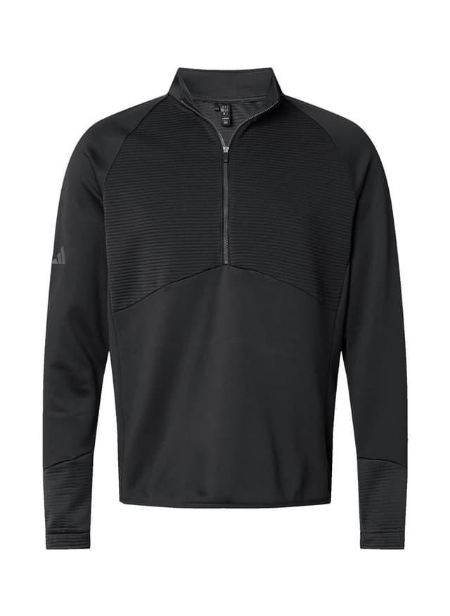 Adidas Men's Quarter-Zip Pullover - Black 3XL