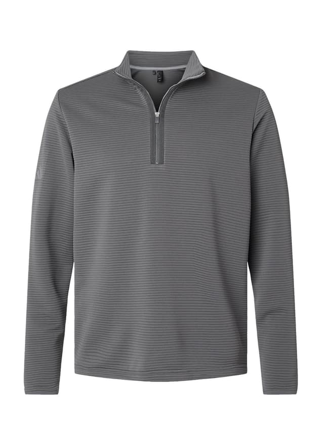 Adidas Men's Spacer Quarter-Zip Pullover - Dark Grey 3XL