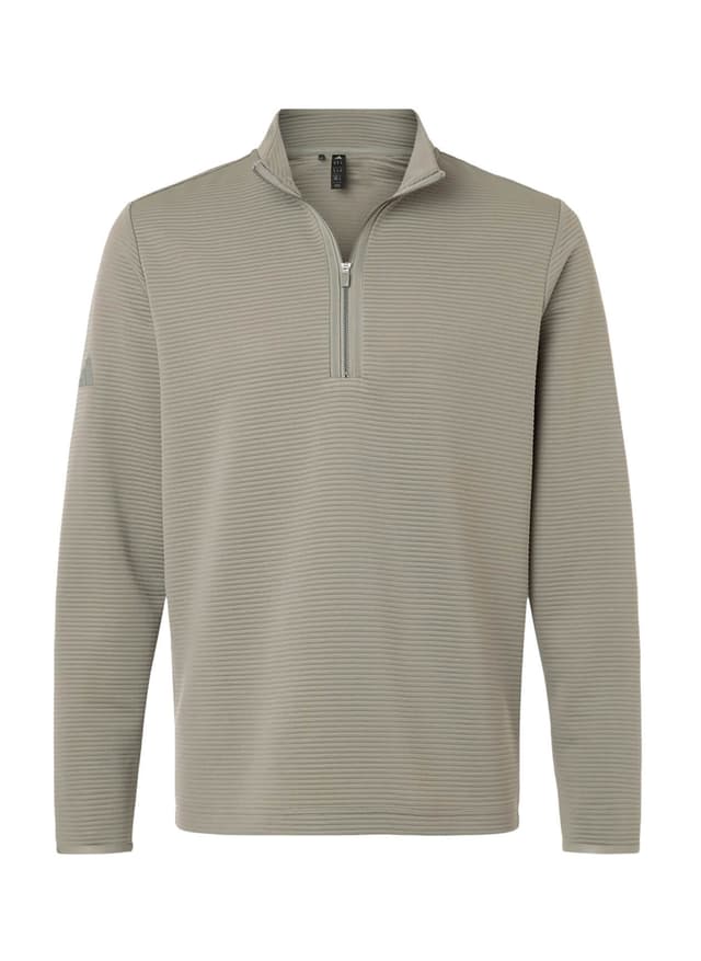 Adidas Men's Spacer Quarter-Zip Pullover - Light Grey 3XL