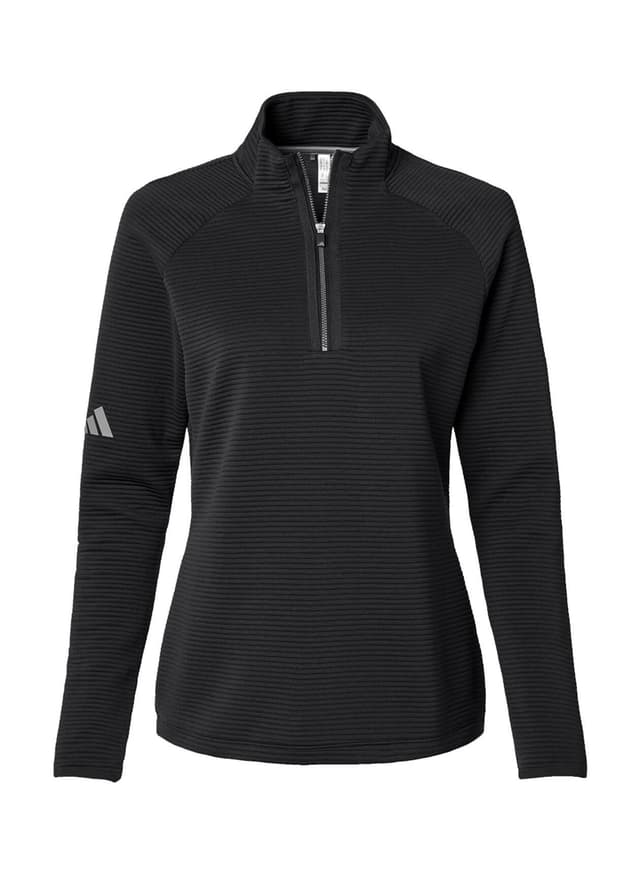 Adidas Women's Spacer Quarter-Zip Pullover - Black 3XL