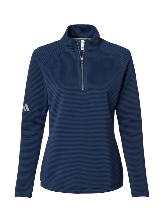 Adidas Women's Spacer Quarter-Zip Pullover - Navy 3XL