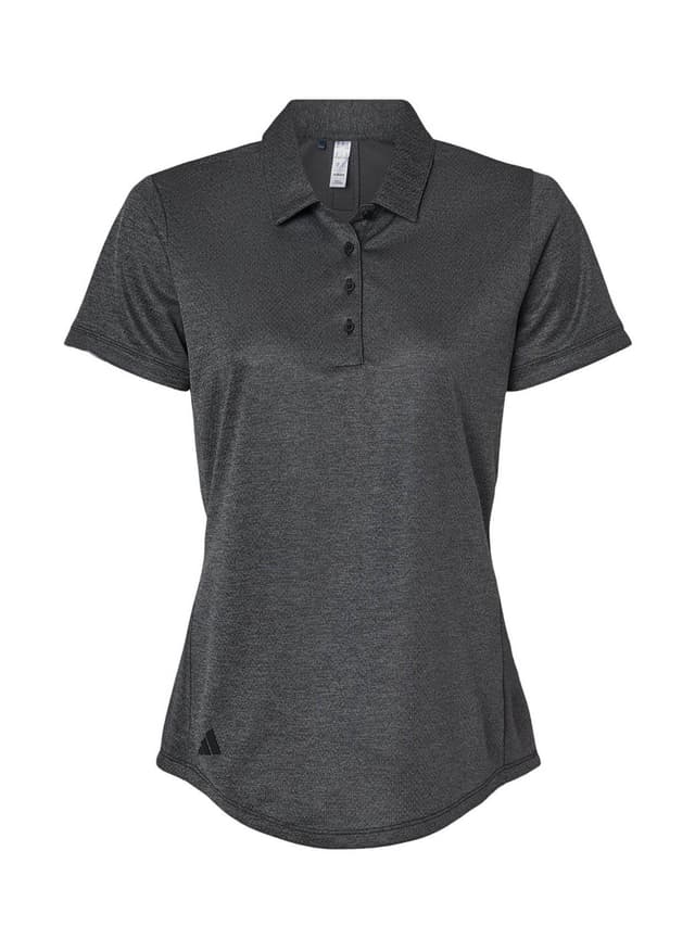 Adidas Women's Space Dyed Polo - Black 3XL