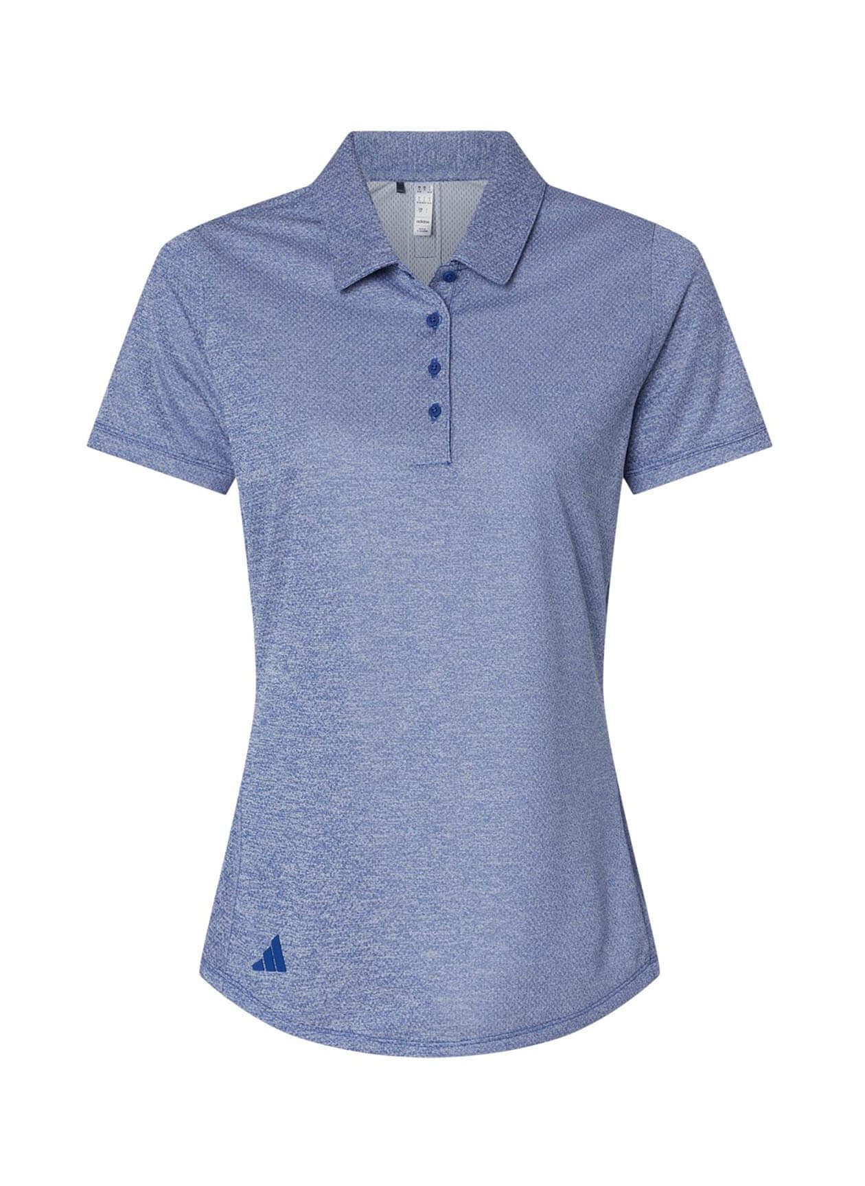 Adidas Women's Space Dyed Polo - Blue 3XL