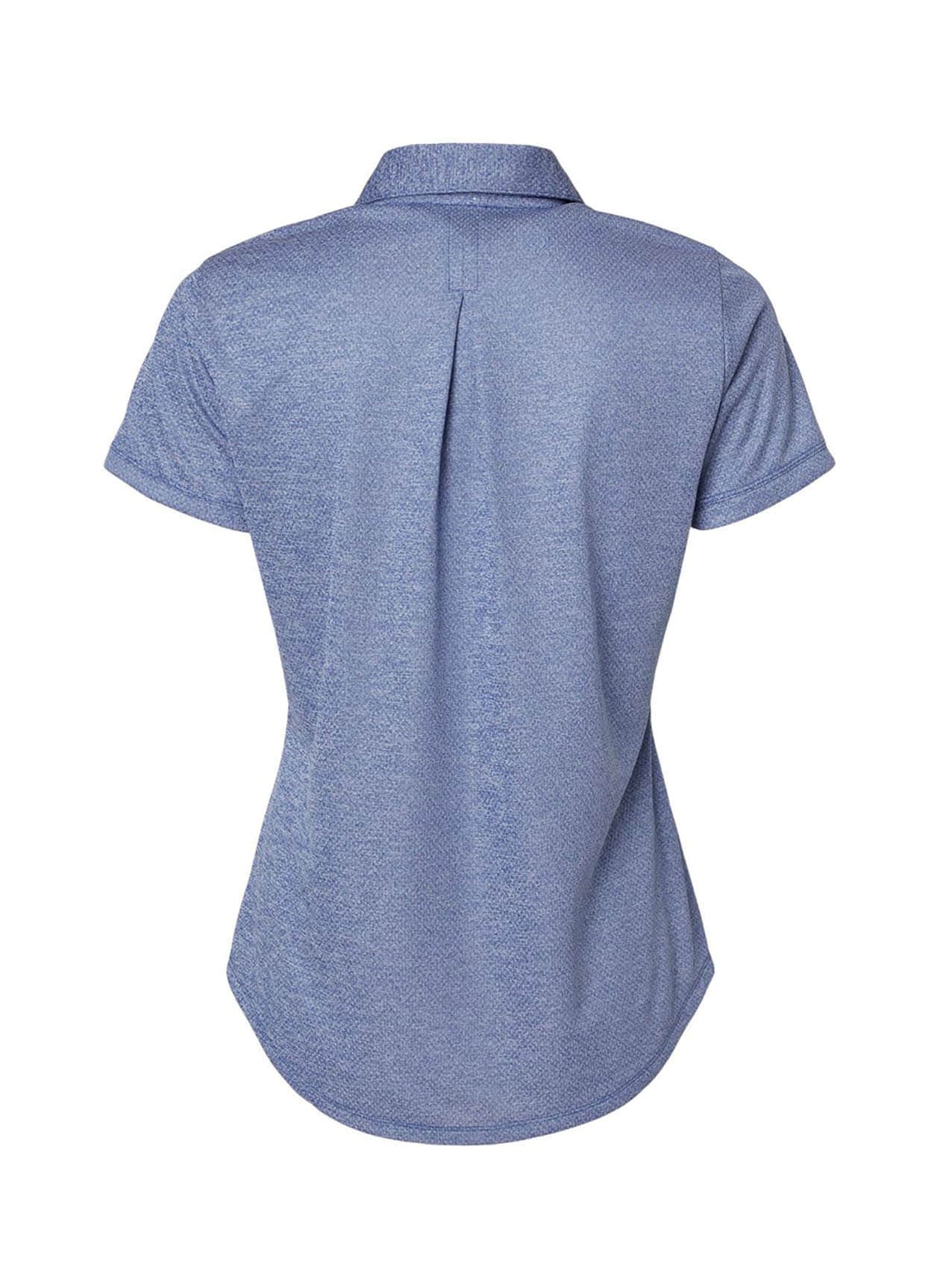 Adidas Women's Space Dyed Polo - Blue 3XL