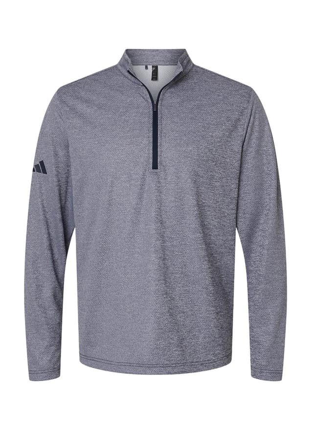 Adidas Men's Space Dyed Quarter-Zip Pullover - Navy 3XL