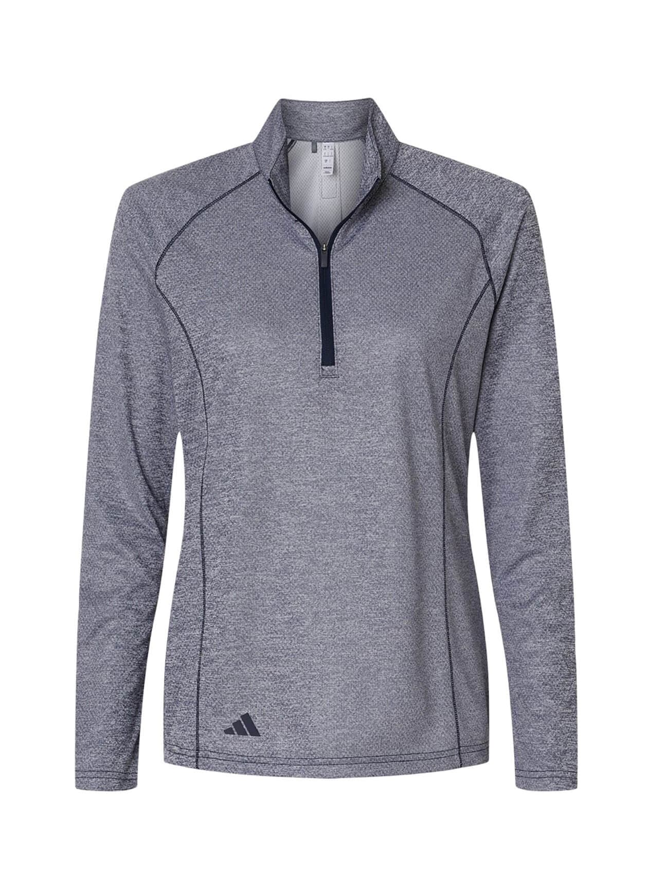 Adidas Women's Space Dyed Quarter-Zip Pullover - Navy 3XL
