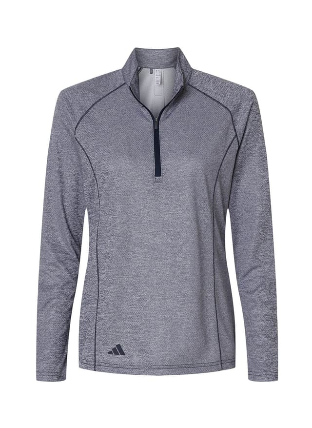 Adidas Women's Space Dyed Quarter-Zip Pullover - Navy 3XL