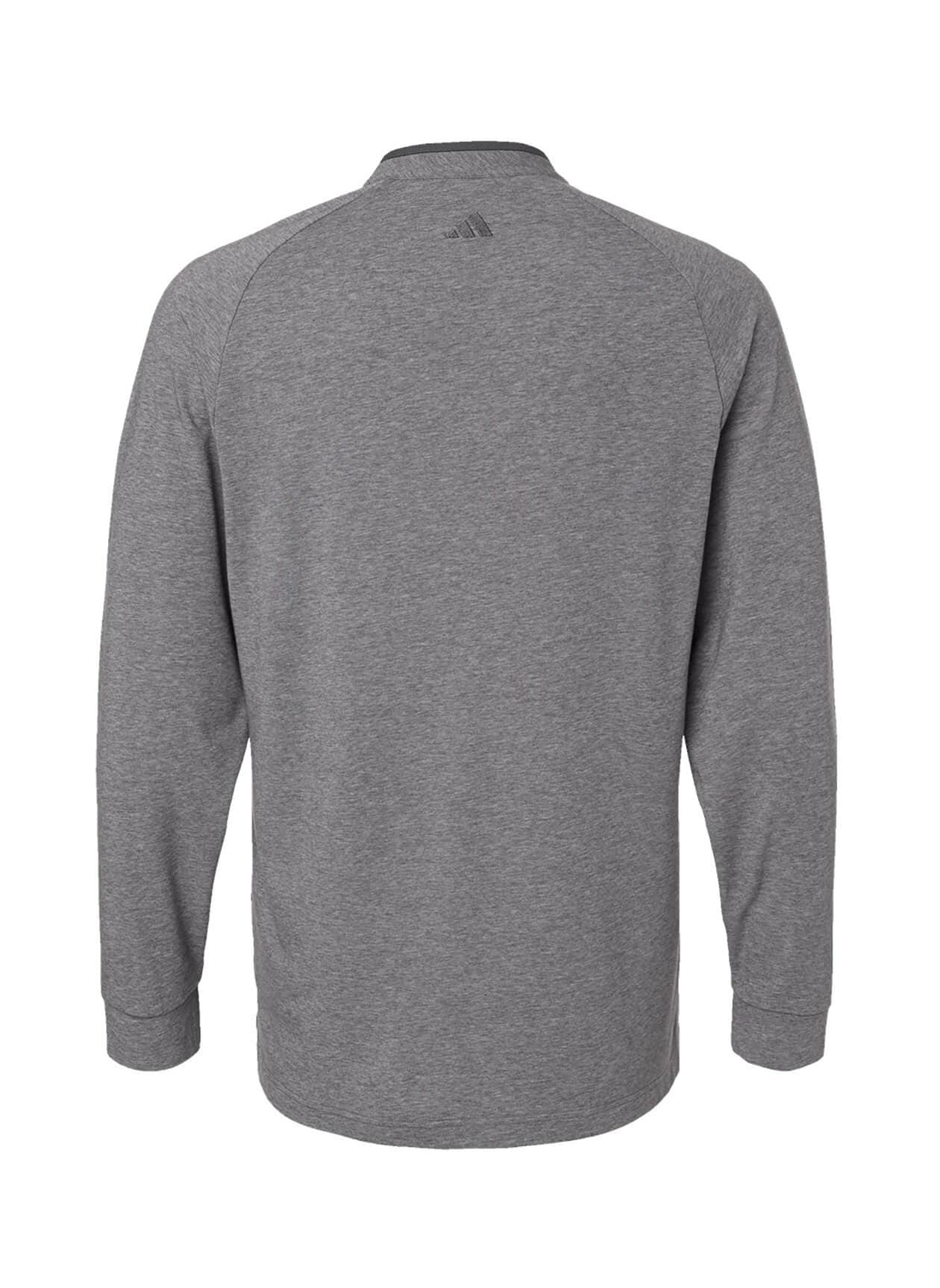 Adidas Men's Henley Long Sleeve T-Shirt - Dark Grey 3XL