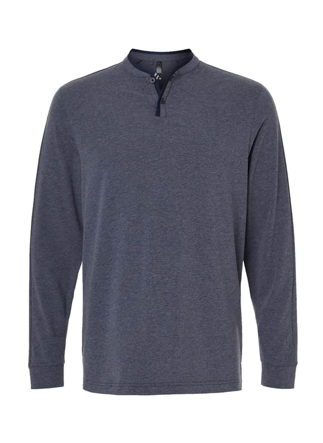 Adidas Men's Henley Long Sleeve T-Shirt - Navy 3XL