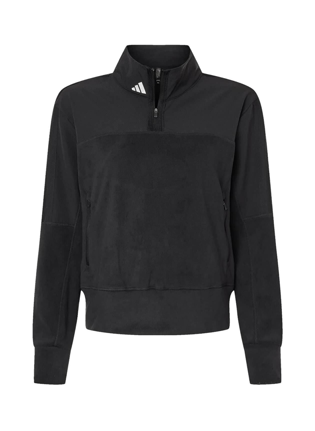 Adidas Women's Fleece Quarter-Zip - Black 3XL