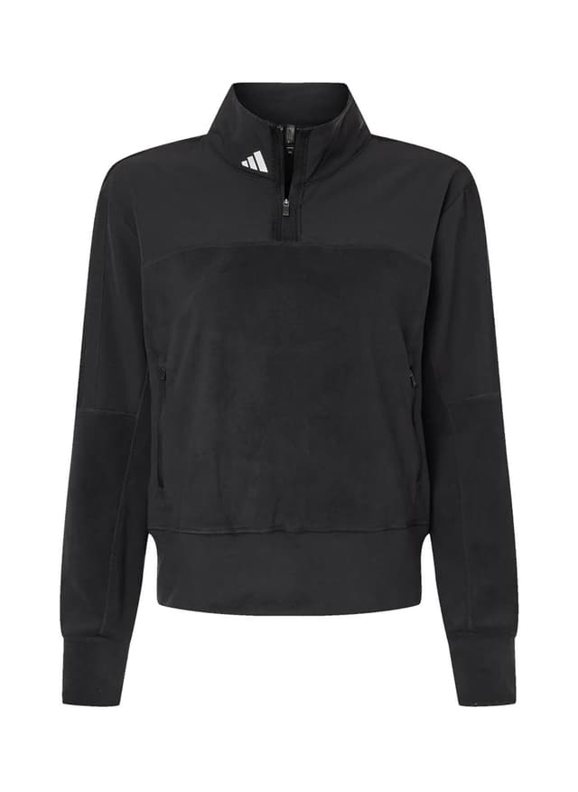 Adidas Women's Fleece Quarter-Zip - Black 3XL