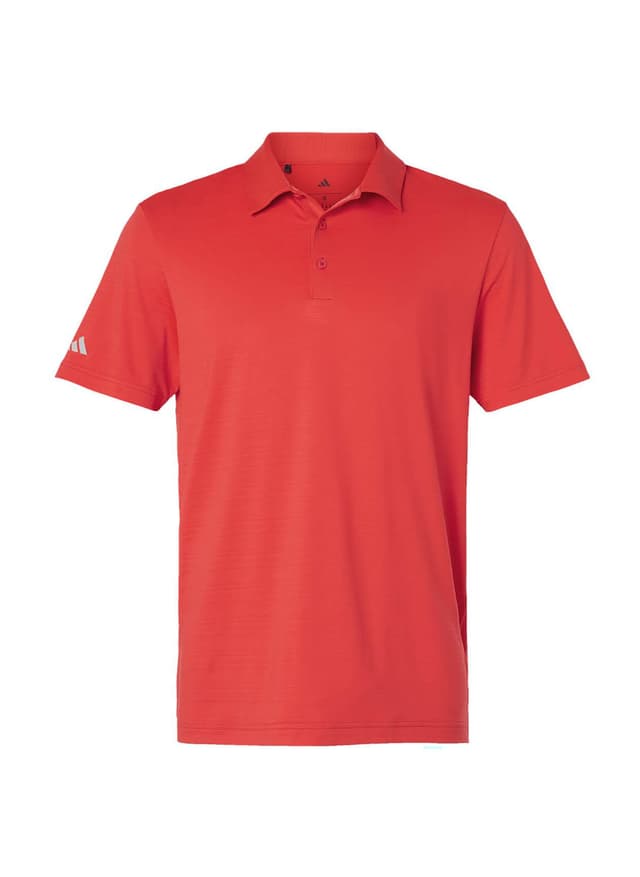 Adidas Men's Textured Stripe Polo - Red 3XL
