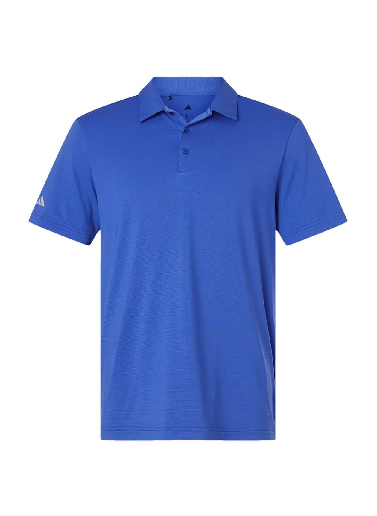 Adidas Men's Textured Stripe Polo - Bright Royal 3XL