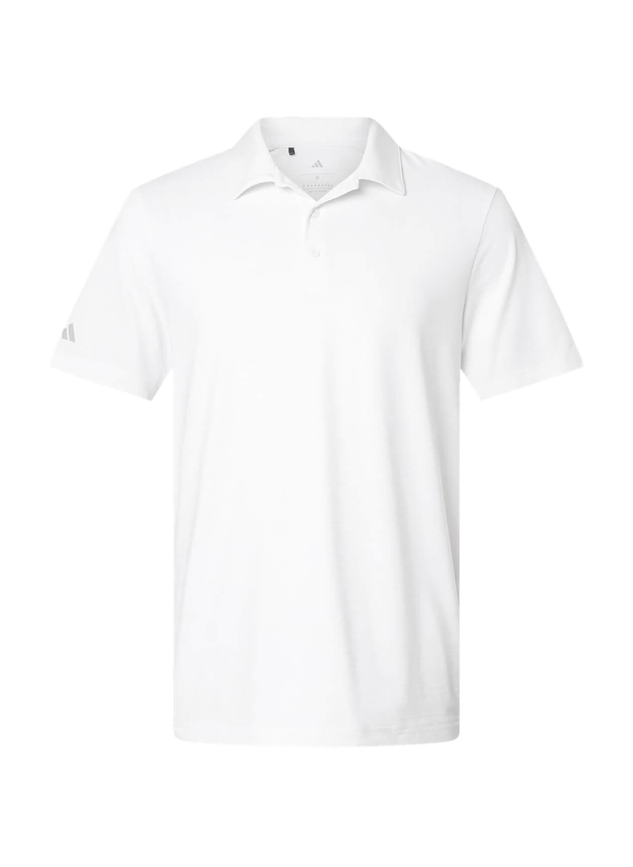 Adidas Men's Textured Stripe Polo - White 3XL