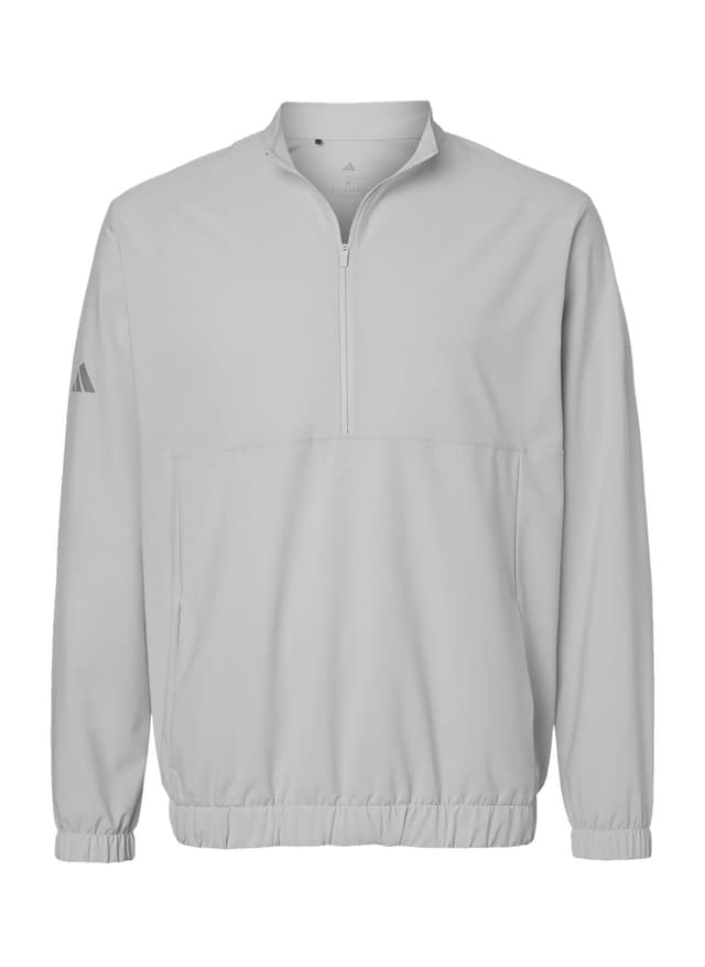 Adidas Men's Stretch Woven Half-Zip Pullover - Light Grey 3XL