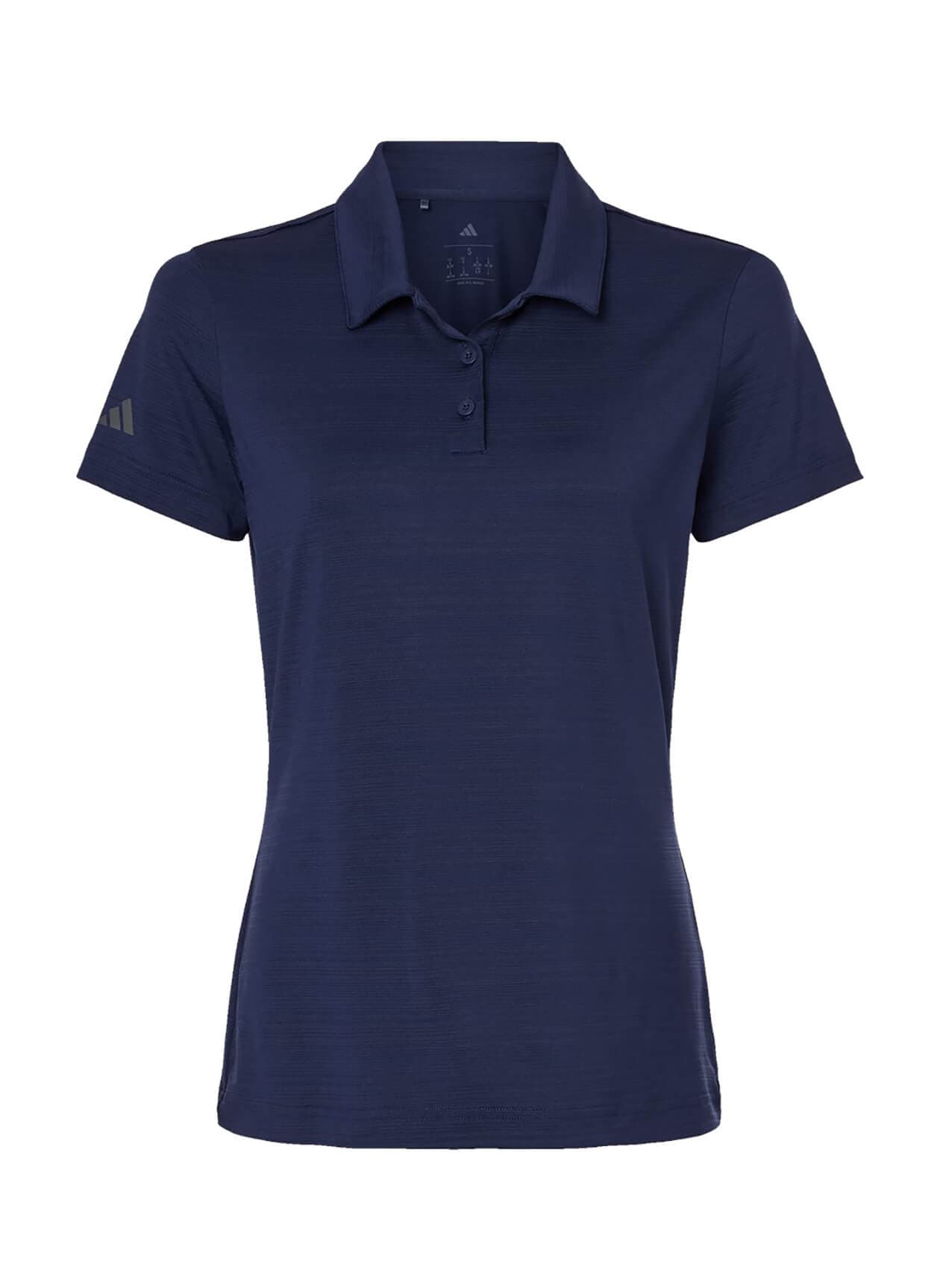 Adidas Women's Textured Stripe Polo - Dark Blue (DBL) 3XL