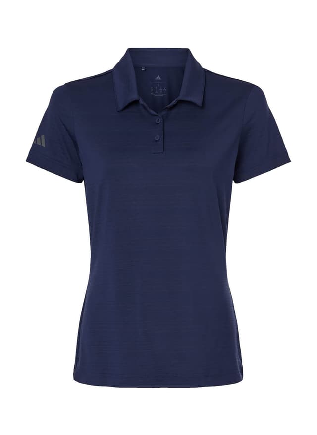 Adidas Women's Textured Stripe Polo - Dark Blue (DBL) 3XL