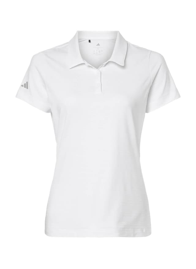 Adidas Women's Textured Stripe Polo - White 3XL
