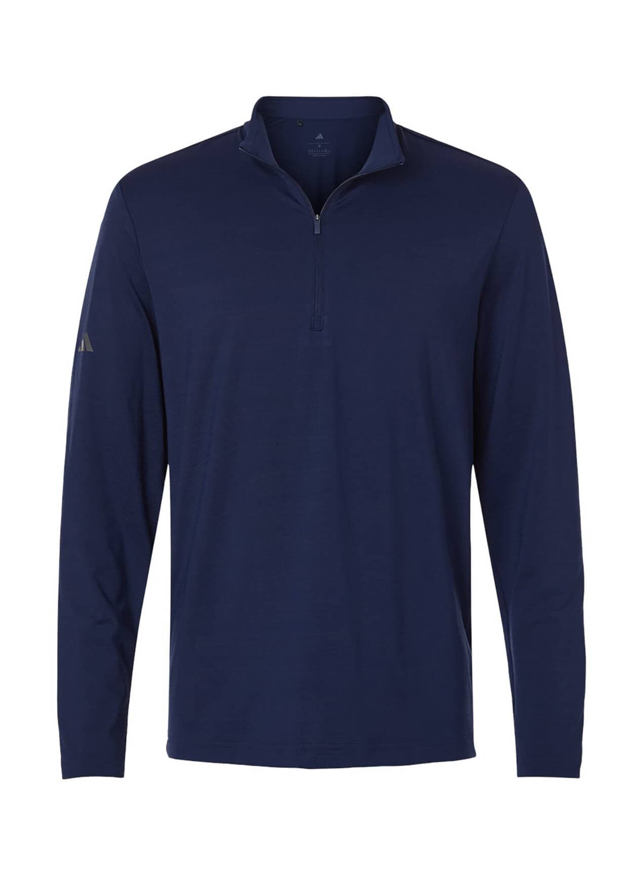 Adidas Men's Textured Stripe Quarter-Zip Pullover - Navy 3XL