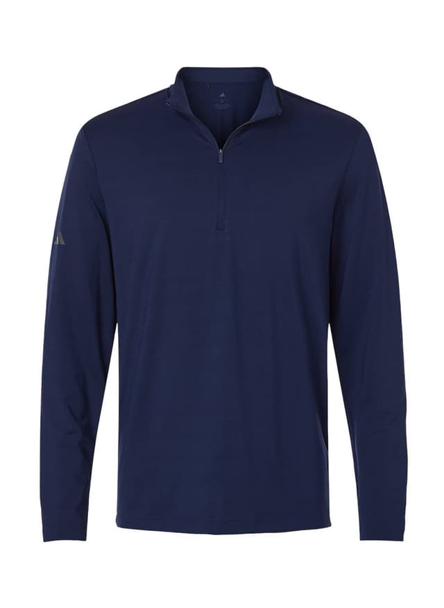 Adidas Men's Textured Stripe Quarter-Zip Pullover - Navy 3XL